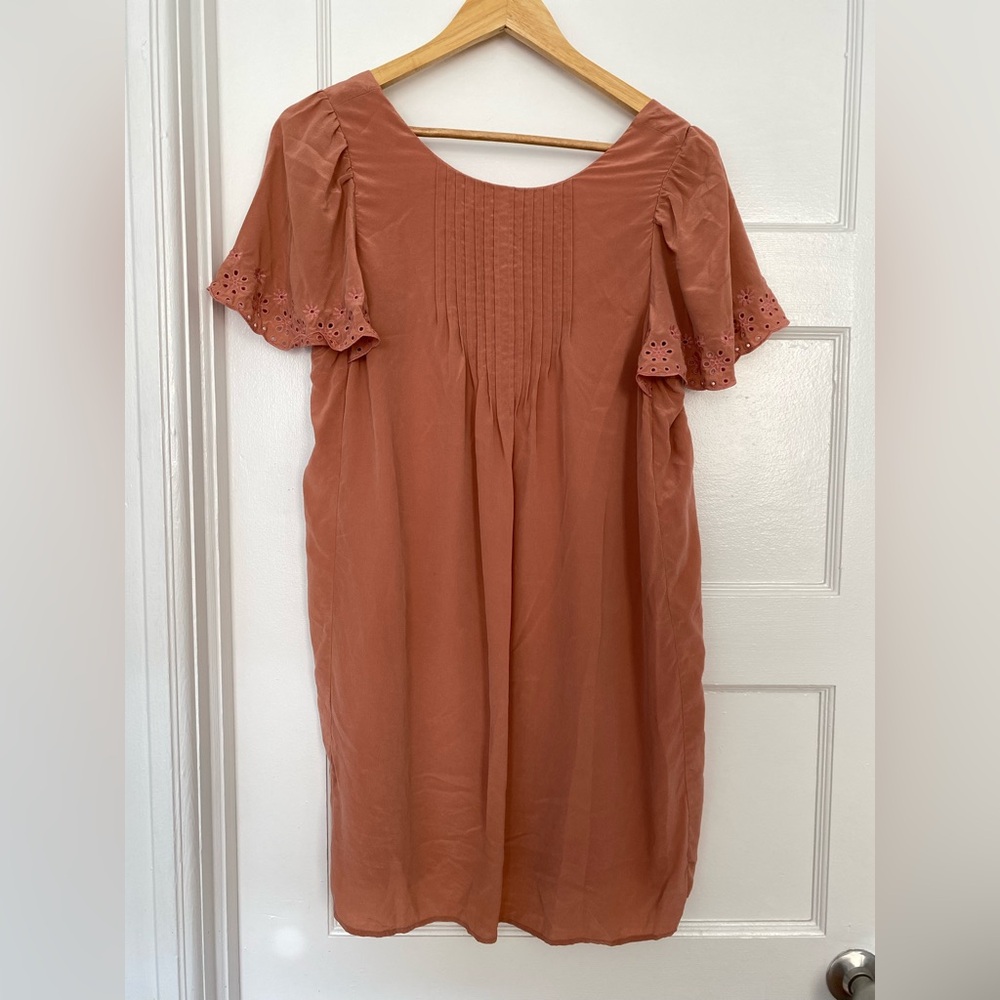 Robe Maelys Sézane Silk Mini Dress in Rose